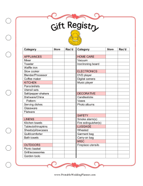 Gift Registry