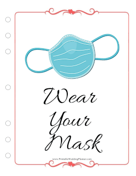 Wedding Planner Mask Sign