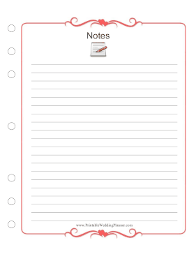 Wedding Planner Notes