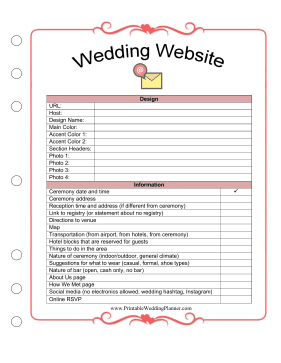 Wedding Planner Website