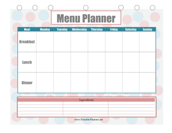 Weekly Menu Planner