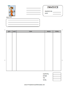 Window Washer Invoice (Female) Template