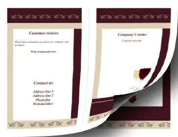 Printable Wine Brochure-Bifold