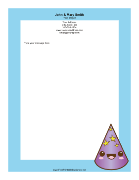 Wizard Hat stationery design