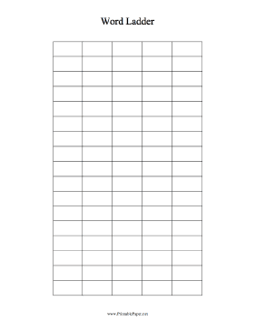 Printable Word Ladder Game