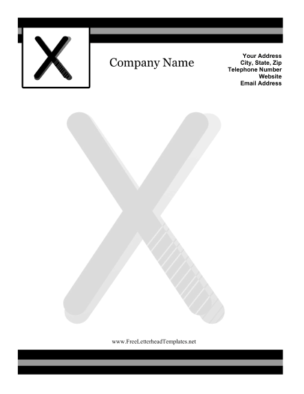 X Monogram Letterhead