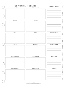 Yearly Editorial Timeline