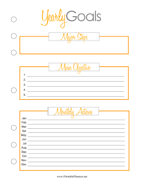 Yearly Goal Planner