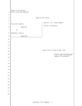 Legal pleading template for appellee to respond to appellant, 28-lines