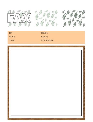 Autumn fax cover sheet