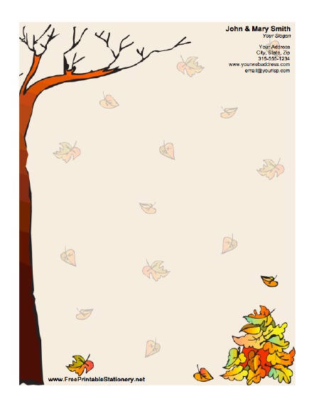 Autumn stationery design