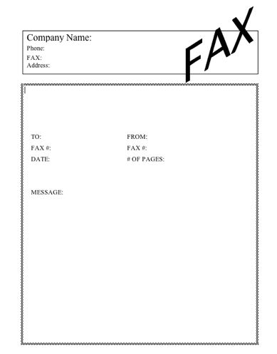 Basic #2 fax cover sheet