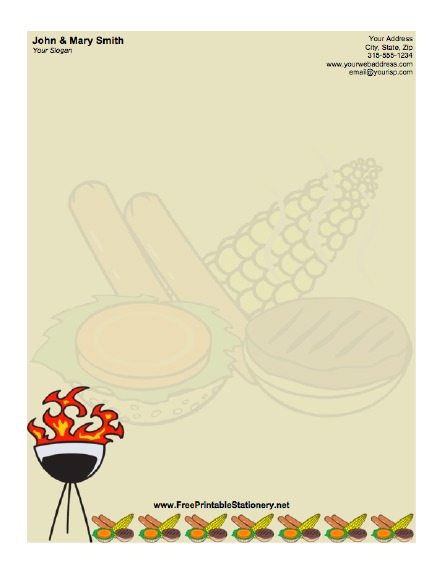 Barbecue stationery design