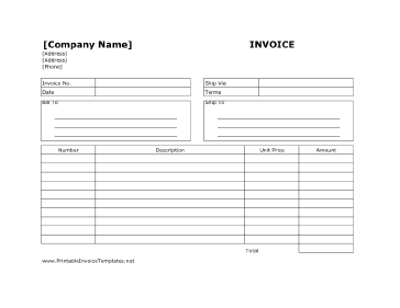 Billing Invoice Template