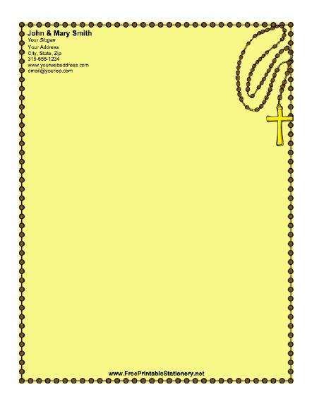 Christian Cross stationery design