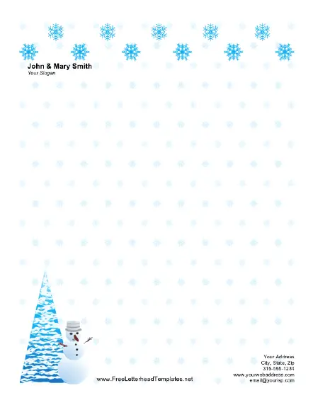 Christmas Letterhead with Snow