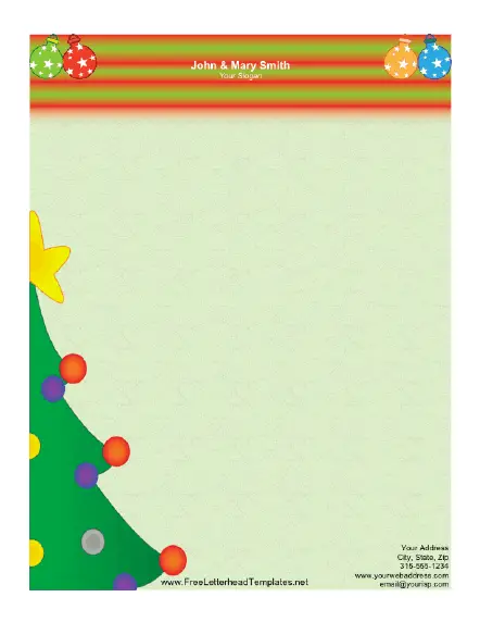 Christmas Tree Letterhead