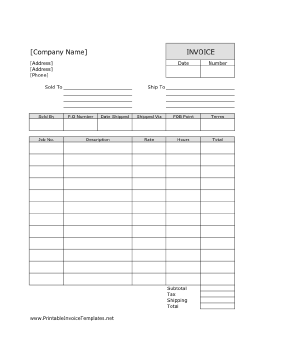 Consultant Invoice Template