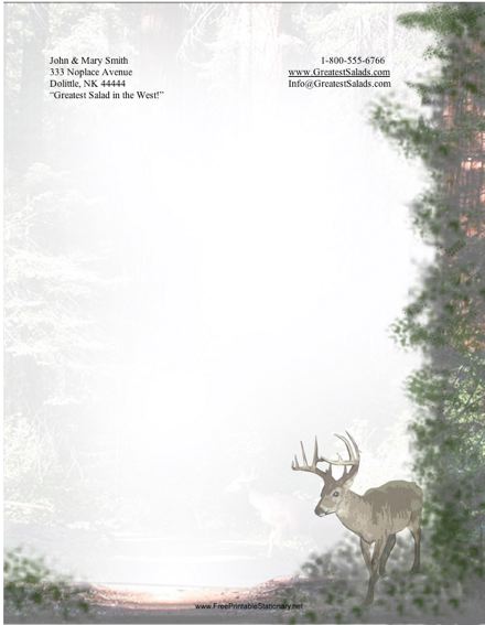 Deer stationery design