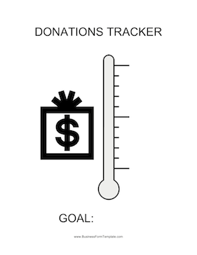 Donations Tracker Thermometer