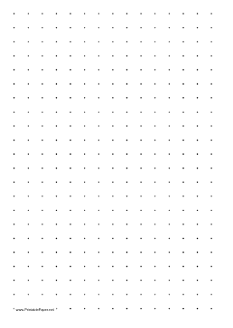 Printable Dot Paper with two dots per inch on A4-sized paper