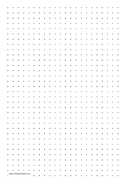 Printable Dot Paper with three dots per inch on A4-sized paper