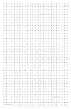 Printable Dot Paper with four dots per inch on ledger-sized paper