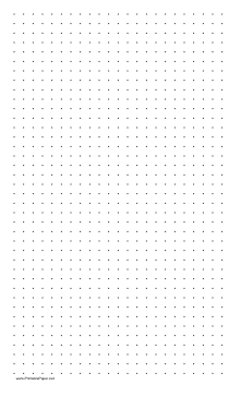 Printable Dot Paper with three dots per inch on legal-sized paper