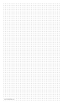 Printable Dot Paper with four dots per inch on legal-sized paper