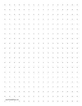 Printable Dot Paper with two dots per inch on letter-sized paper