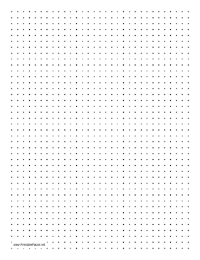 Printable Dot Paper with four dots per inch on letter-sized paper