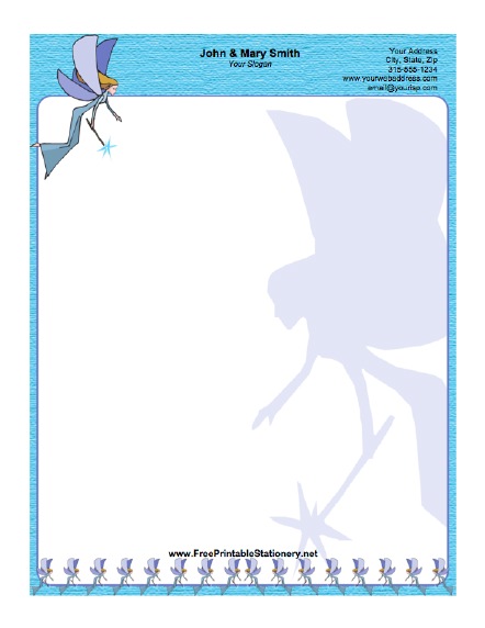 Fairy stationery design