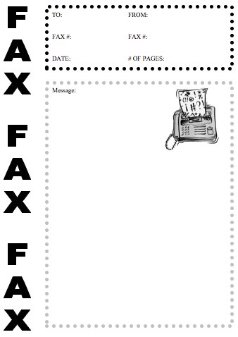 Fax Machine fax cover sheet