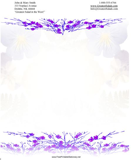 Flowers #2 stationery design