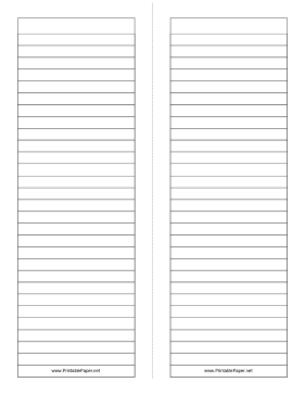 Printable Foldable 2-page tall Note Paper