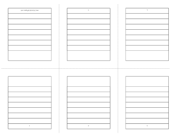 Printable Foldable 6-page Note Paper