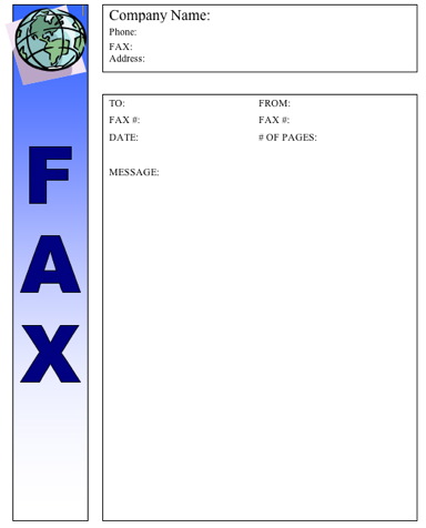 Global (Color) fax cover sheet