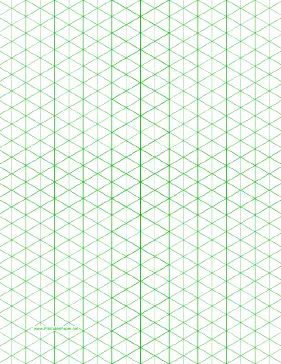 Printable Isometric Graph Paper with 1/2-inch figures (triangles only) on letter-sized paper