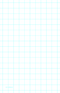 Printable Graph Paper with one line per inch on ledger-sized paper