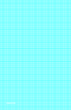 Printable Graph Paper with eighteen lines per inch and heavy index lines on ledger-sized paper