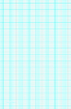 Printable Graph Paper with five lines per inch and heavy index lines on ledger-sized paper