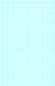 Printable Graph Paper with six lines per inch and heavy index lines on ledger-sized paper