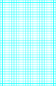 Printable Graph Paper with eight lines per inch and heavy index lines on ledger-sized paper