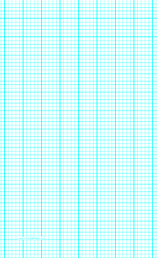 Printable Graph Paper with five lines per inch and heavy index lines on legal-sized paper