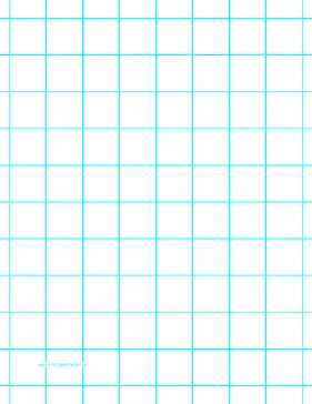 Printable Graph Paper with one line per inch and heavy index lines on letter-sized paper