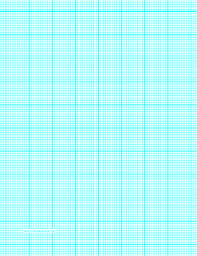 Printable Graph Paper with ten lines per inch and heavy index lines on letter-sized paper