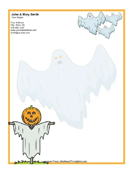 Halloween Ghost Letterhead