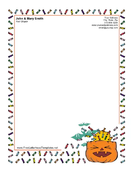 Halloween Jack-o-lantern Letterhead