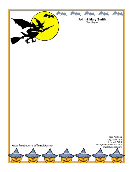 Halloween Witch Letterhead