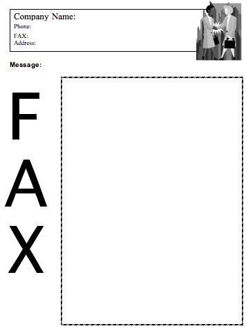 Handshake fax cover sheet